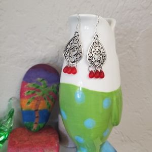 Glass and Metal earrings